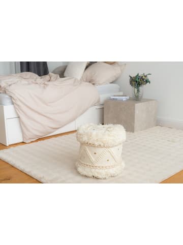 Kayoom Sitzkissen Pouf Bohist 35cm x 35cm boho in creme