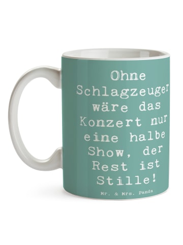 Mr. & Mrs. Panda Kaffeebecher Spruch Schlagzeug Konzert mit Spruch in Meeresbrise