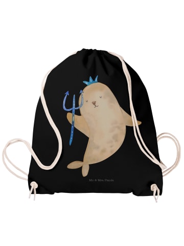Mr. & Mrs. Panda Stoffbeutel Sternzeichen Wassermann ohne Spruch in Schwarz