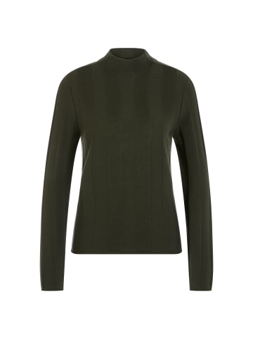 MARC CAIN COLLECTIONS Schmaler Pullover mit Stehkragen in Forest Night New