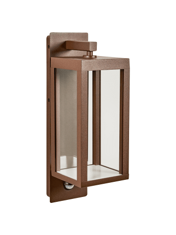 Beliani Wandleuchte für den Außenbereich INVER in Braun - (W) 12 x (H) 38 x (L) 17 cm