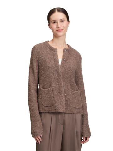 Betty Barclay Grobstrickjacke mit Lurexfaden in Braun