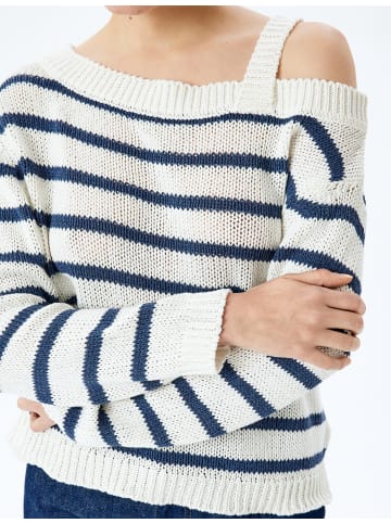 KOTON Sweater in Blau Gestreift