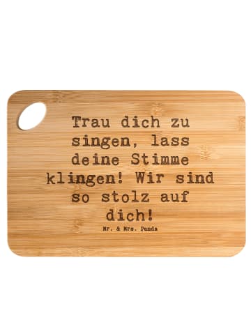 Mr. & Mrs. Panda Servierbrett Spruch Vokale und musikalische Auf... in Braun