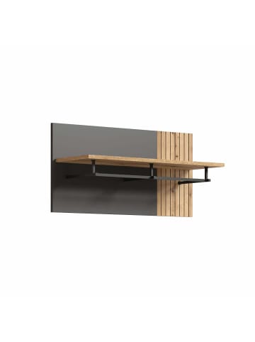 ebuy24 Wandgarderobe Esteban Grau 80 x 28 cm