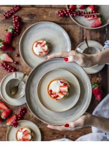 gipfelstück Speiseteller-Set, Steinzeug Nebelwald in Beige