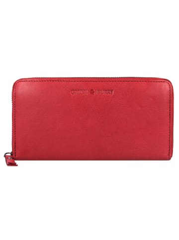 Greenburry Vintage Washed Geldbörse Leder 19 cm in red