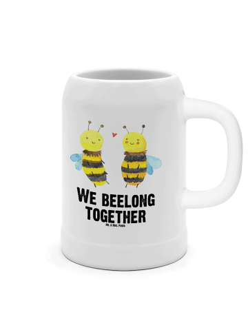 Mr. & Mrs. Panda Seidel Biene Verliebt mit Spruch in Weiß