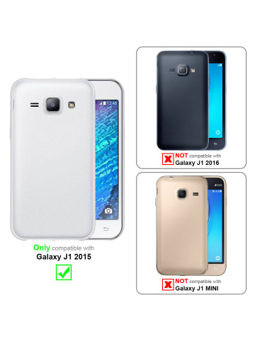 cadorabo Handykette für Samsung Galaxy J1 2015 Hülle in SCHWARZ CAMOUFLAGE