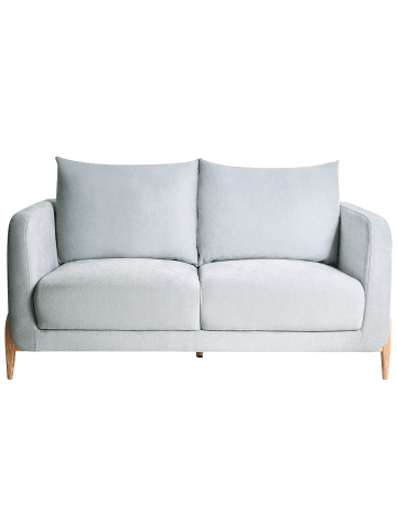 Beliani 2-Sitzer Sofa GIMO in Blau/Braun - (W) 149 x (H) 83 x (L) 80 cm