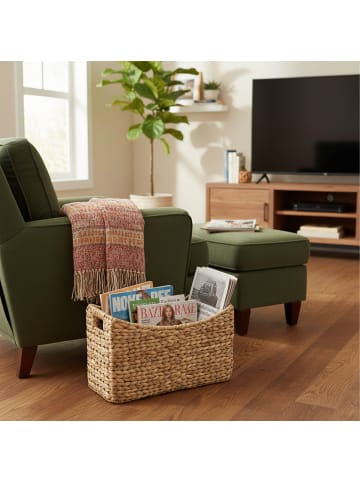 relaxdays Zeitungsständer in Natur - (B)43 x (H)25 x (T)17 cm