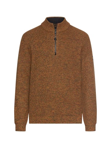 Camel Active Strick-Troyer mit melierter Struktur in Zimt