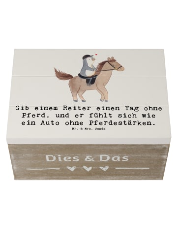 Mr. & Mrs. Panda Geschenkbox Reitsport Liebe mit Spruch in Weiß