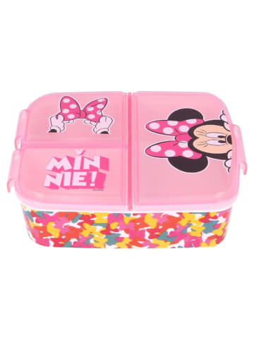 Disney Minnie Mouse Disney Minnie Mouse Kinder Brotdose – Lunchbox mit 3 Fächern & tollem in Rosa