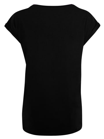 F4NT4STIC Extended Shoulder T-Shirt Baum mit Blumen in schwarz