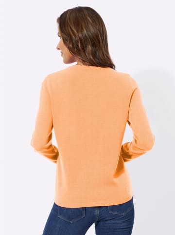 Sieh an! Ajour-Pullover in apricot