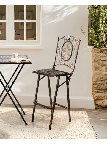 Beliani 2er-Set Barhocker BORMIO in Schwarz/Gold