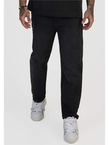 SikSilk Tapered Jeans in washed black