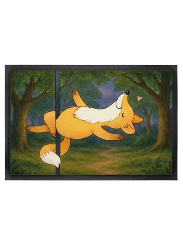 Mr. & Mrs. Panda Fussmatte Fuchs PoledanZeichen Design ohne Spruch in Weiß