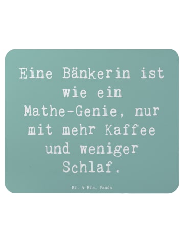 Mr. & Mrs. Panda Mousepad Spruch Bänkerin Genie mit Spruch in Meeresbrise