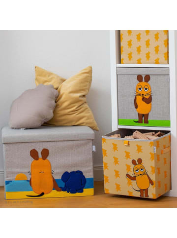 Lifeney Aufbewahrungsbox "DieMaus" Maus mit Decke – 33 x 33 x 33 cm