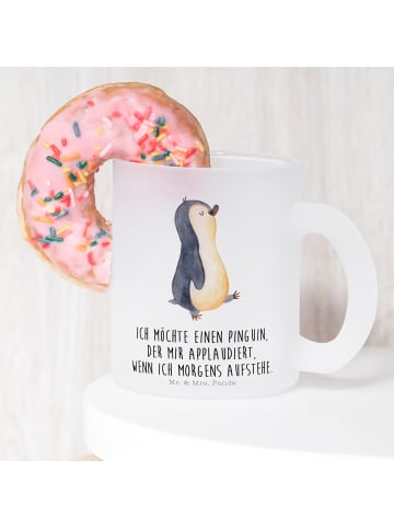 Mr. & Mrs. Panda Tasse Pinguin mHerzieren mit Spruch in Transparent