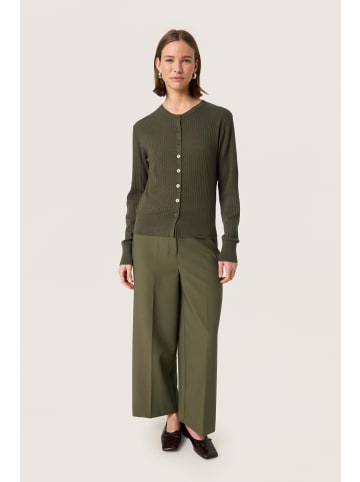 Soaked in Luxury Strickjacke SLSpina Gerade Passform in Grape Leaf