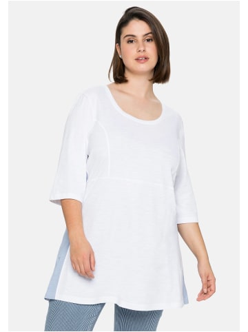 sheego Longshirt in weiß