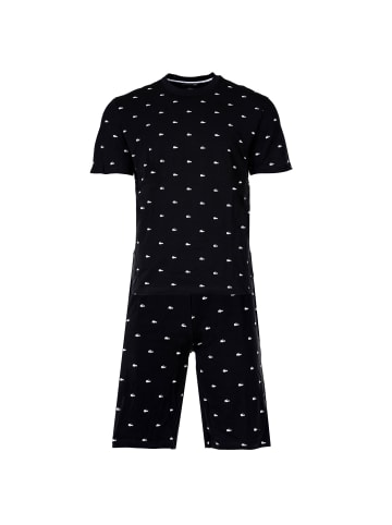 Lacoste Pyjama in Schwarz/Weiß