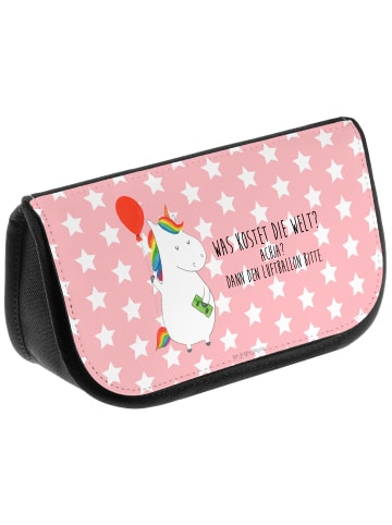 Mr. & Mrs. Panda Kosmetiktasche Einhorn Luftballon mit Spruch in Rot Pastell