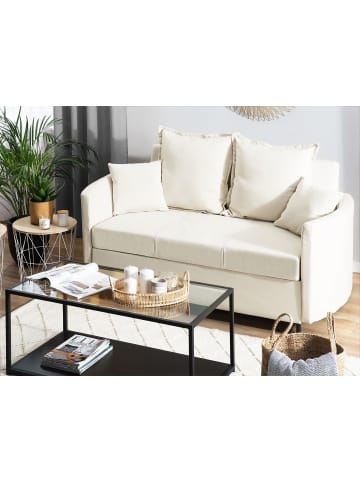 Beliani 2-Sitzer Sofa HOVIN in Beige/Schwarz - (W) 166 x (H) 84 x (L) 92 cm