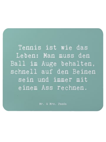 Mr. & Mrs. Panda Mauspad Spruch Tennis Lebensweisheit mit Spruch in Meeresbrise