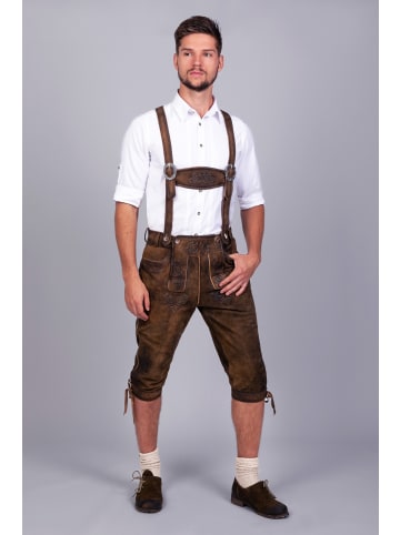 Edelnice Kniebund Wildbock Lederhose Jan in dunkelbraun