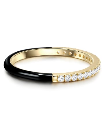 Glanzstücke München Ring aus Sterling Silber mit Zirkonia in gelbgold