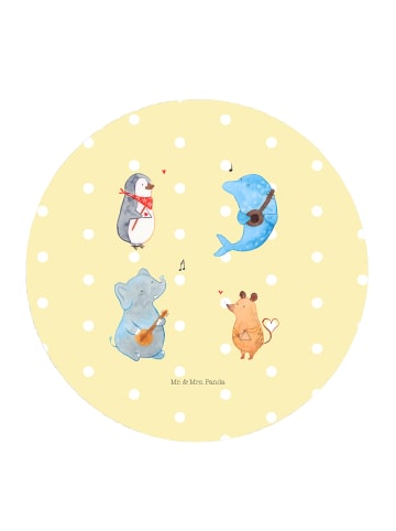 Mr. & Mrs. Panda Rund Magnet Big Einheit ohne Spruch in Gelb Pastell