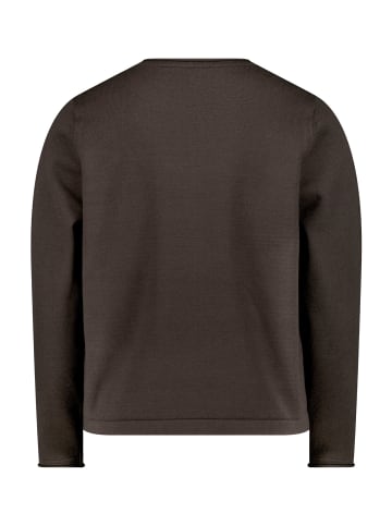 CARTOON Strickpullover mit Rundhalsausschnitt in Dunkelbraun
