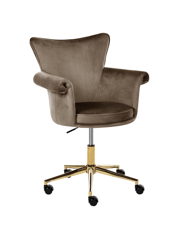 Bürostuhl VELENCIA in Beige/Gold - (W) 64 x (H) 85 x (L) 60 cm