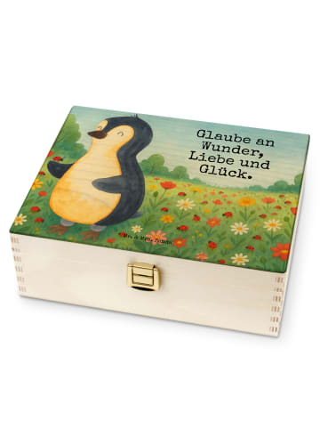 Mr. & Mrs. Panda Teebox Pinguin Marienkäfer Design mit Spruch in Weiß