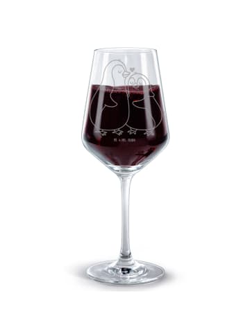 Mr. & Mrs. Panda Weinglas Pinguine Einschlafen ohne Spruch in Transparent