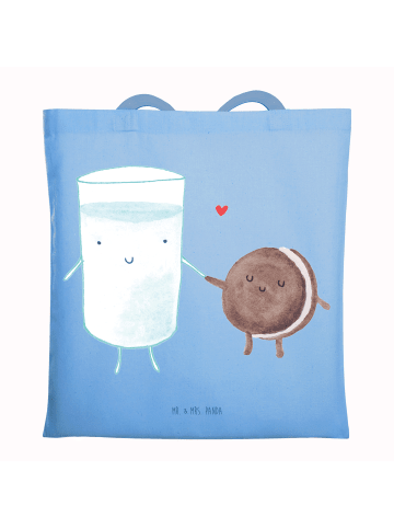 Mr. & Mrs. Panda Tragetasche Milch Keks ohne Spruch in Sky Blue