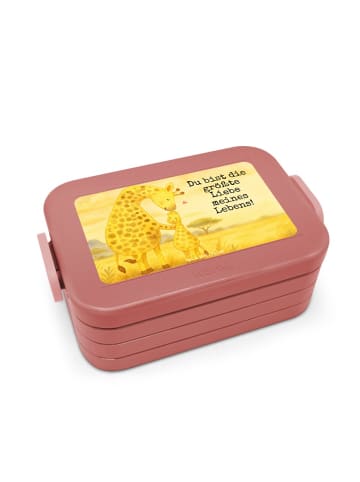 Mr. & Mrs. Panda MEPAL Bentobox Giraffe Kind Design mit Spruch in Rot Pastell