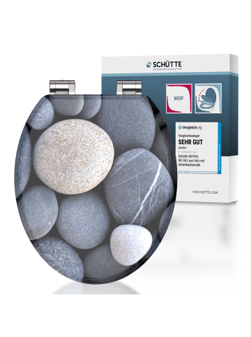 Franz Joseph Schütte MDF WC-Sitz GREY STONES, mit Absenkautomatik