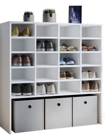 ebuy24 Schuhschrank Hinsol Weiß 92 x 33 cm