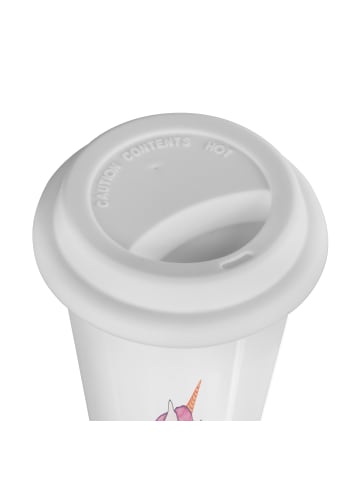 Mr. & Mrs. Panda Thermobecher Einhorn Dame ohne Spruch in Weiß