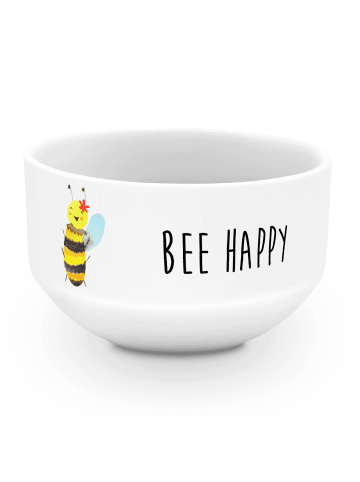 Mr. & Mrs. Panda Schüssel Biene Happy mit Spruch in Weiß