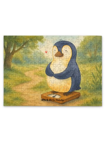 Mr. & Mrs. Panda Puzzle Pinguin Diät Design ohne Spruch in Weiß