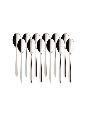 Villeroy & Boch 12er Set Kaffeelöffel SoftWave 14,6 cm in silber