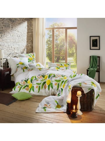 Erwin Müller Seersucker Bettwäsche in weiß-gelb