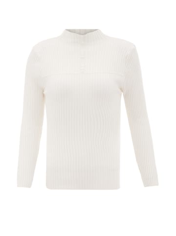 Sidona Damen Strickpullover in Wollweiss