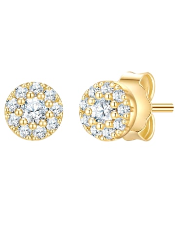 Glanzstücke München Ohrringe aus Sterling Silber mit Zirkonia in gelbgold